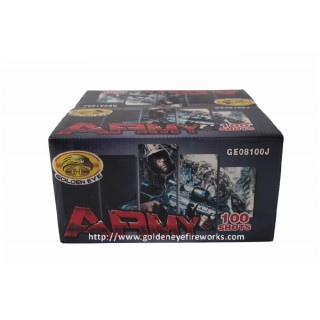 Kembang Api Army Cake 0.8 inch 100 Shots - GE08100J